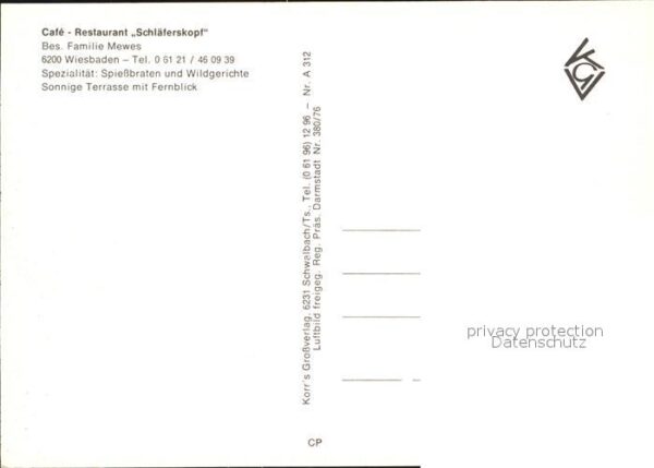 Wiesbaden Cafe Restaurant Schläferkopf – Bild 2