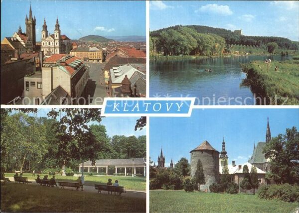 Klatovy Flusspartie Kirchen
