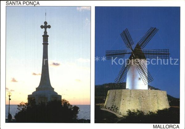 Santa Ponsa Mallorca Islas Baleares Windmühle und Kreuz