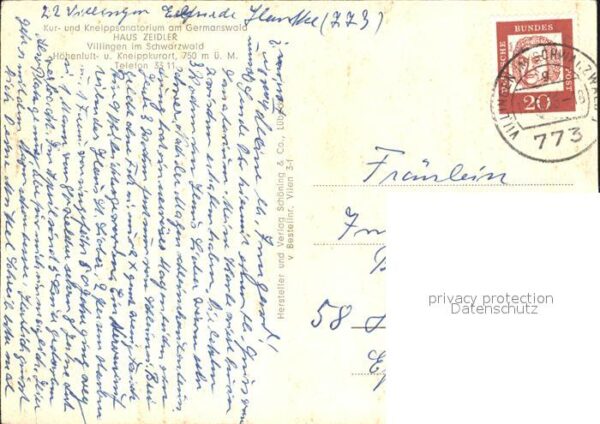 Villingen-Schwenningen Kneippsanatorium am Germanswald Haus Ze – Bild 2
