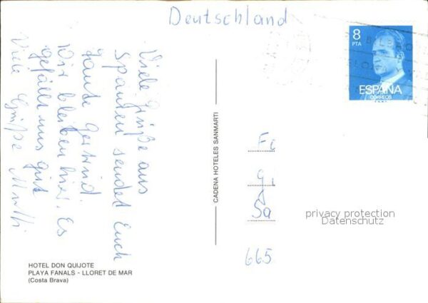 Lloret de Mar Playa Fanals Hotel Don Quijote – Bild 2
