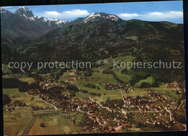 Bad Feilnbach Fliegeraufnahme mit Wendelstein
