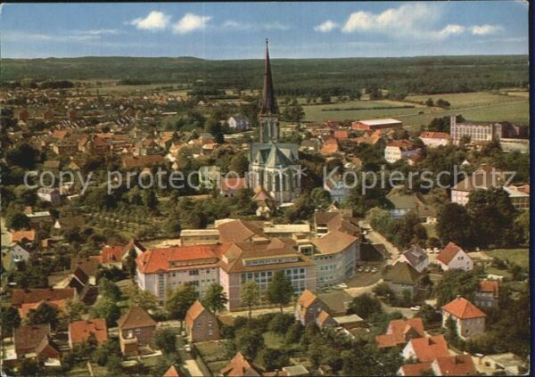 Borghorst Westfalen Fliegeraufnahme mit Kirche und Marienho