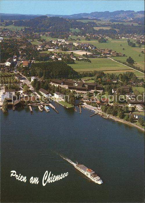 Prien Chiemsee Fliegeraufnahme Hafen Prien-Stock  Frau