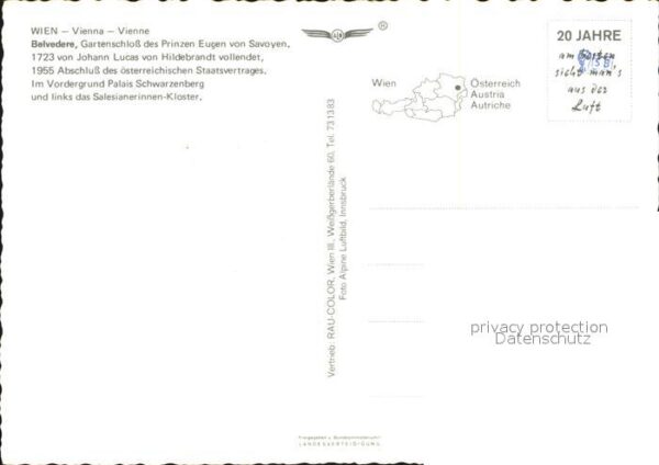 Wien Fliegeraufnahme Belvedere – Bild 2
