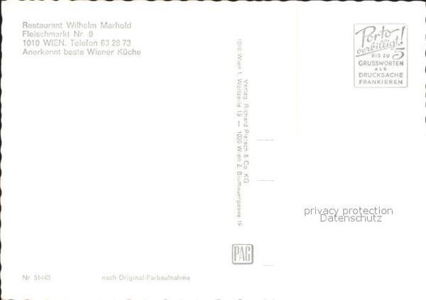 Wien Restaurant Wilhelm Marhold – Bild 2
