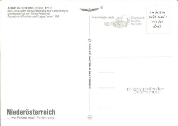 Klosterneuburg Fliegeraufnahme Augustiner Chorherrenst – Bild 2