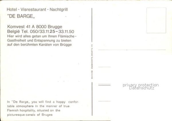 Brugge Hotel Restaurant De Barge – Bild 2