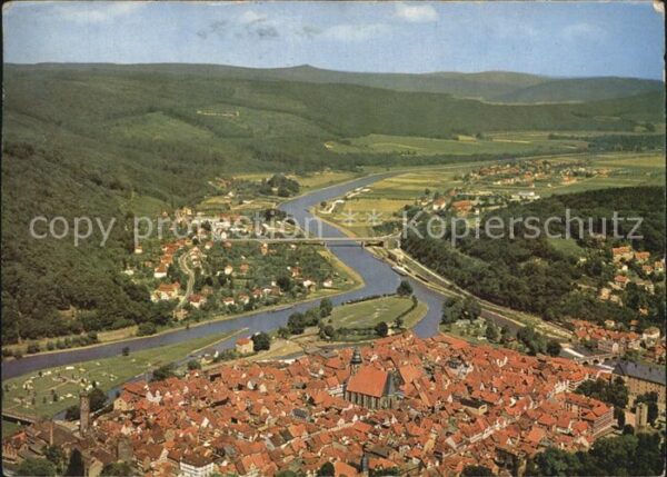 Hann. Muenden Fliegeraufnahme Dreiflüssestadt Werra F