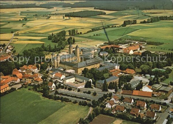 Muensterschwarzach Fliegeraufnahme mit Benediktiner Abtei