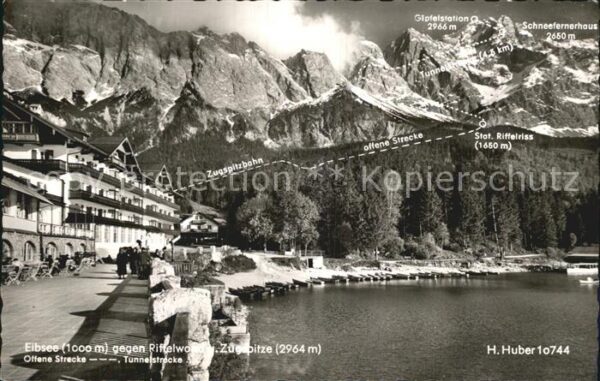 Eibsee Blick zur Zugspitze Riffelwand