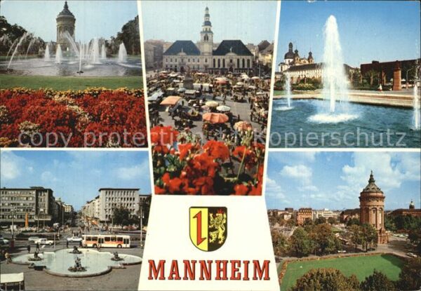Mannheim Rosengarten Platz Brunnen