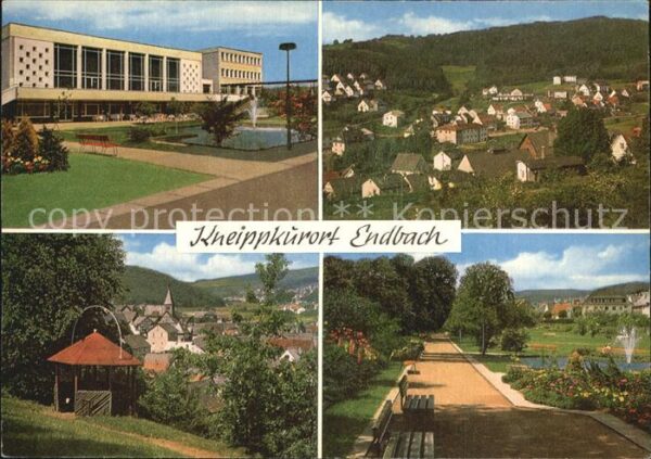 Endbach Bad Kurpark Teilansicht Kurhaus