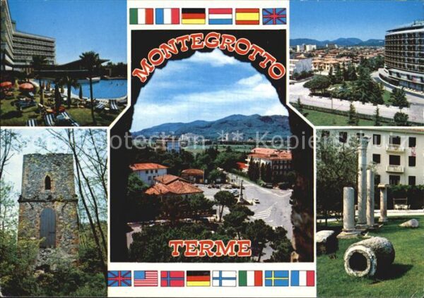 Montegrotto Terme Turm Park Teilansicht
