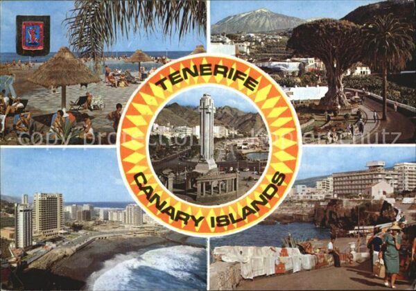 Tenerife Strand Panorama Bucht Alter Baum Monume
