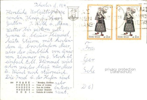 Rhodos Rhodes Aegaeis Lindos – Bild 2