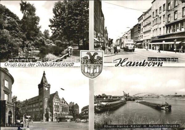 Hamborn Jubiläumshain Rathaus Rhein Herne Kanal