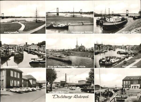 Duisburg Ruhr Hafenbecken Homberger Brücke Rheinparti