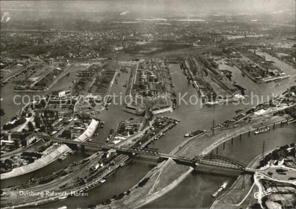 Duisburg Ruhr Fliegeraufnahme Häfen