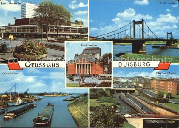 Duisburg Ruhr Rheinbrücke Mercatorhalle Kaiserhafen S