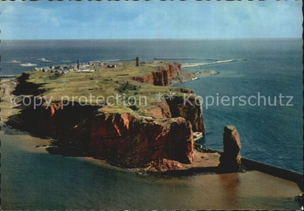 Helgoland Fliegeraufnahme Nordwestküste und Oberl