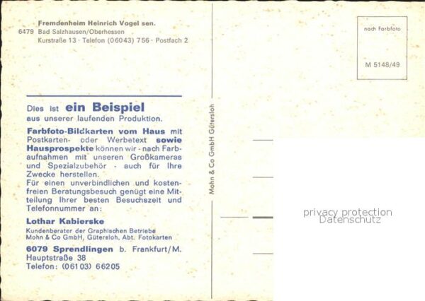 Bad Salzhausen Fremdenheim Heinrich Vogel – Bild 2