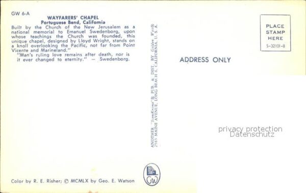 Los Angeles California Wayfarers Chapel – Bild 2