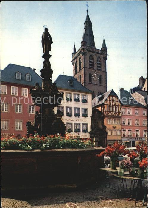 Trier Marktbrunnen St Gangolf Kirche