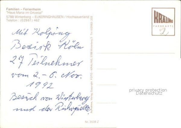 Winterberg Hochsauerland Fmilien Zentrum Haus Maria Ortzetal Elk – Bild 2