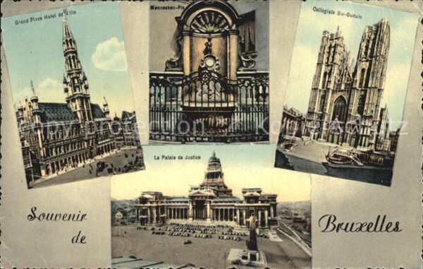 Bruessel Bruxelles Grand Place Rathaus Gerichtsgebäude