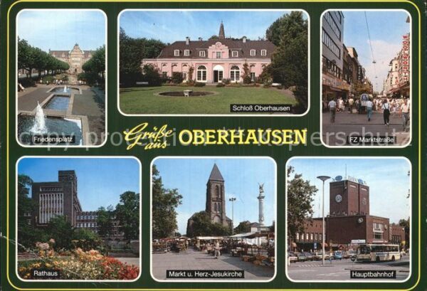 Oberhausen Friedensplatz Schloss Rathaus Markt Her