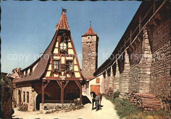 Rothenburg Tauber Alte Schmiede an der Schütt