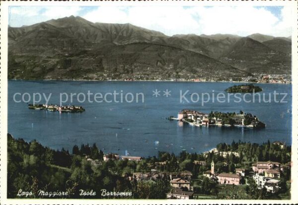 Isole Borromee Lago Maggiore Panorama Luftaufnahme