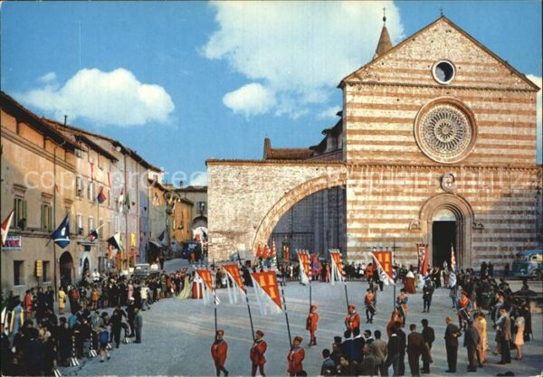 Assisi Umbria Folkorefest Calendimaggio Kirche Hl Chi