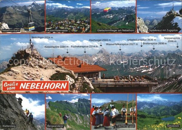 Nebelhorn Gleitschirmflieger Gipfelkreuz Bahn Kle