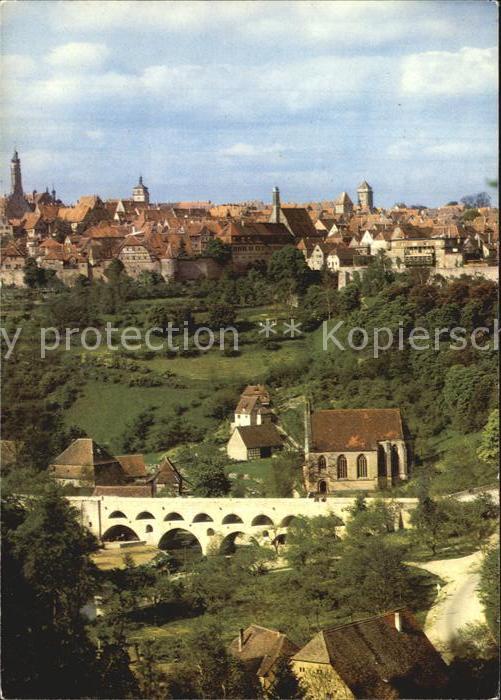 Rothenburg Tauber Ansicht Eselsbrücke