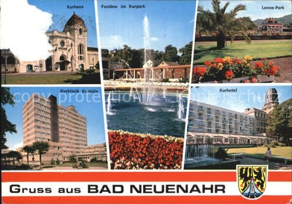 Bad Neuenahr-Ahrweiler Kurhaus Fontäne Kurpark Lenne Park Kurk