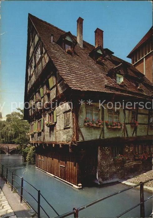 Ulm Donau Altes Haus an der Blau
