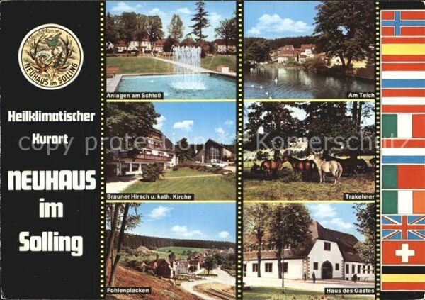 Neuhaus Solling Anlagen am Schloss Teich Trakehner Brau