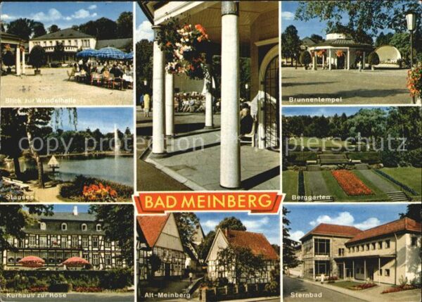 Bad Meinberg Wandelhalle Brunnentempel Stausee Bergg