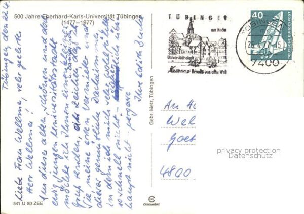 Tuebingen Eberhard Karls Universität Ortsansichte – Bild 2