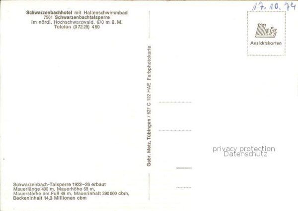Schwarzenbachtalsperre Schwarzenbachhotel – Bild 2