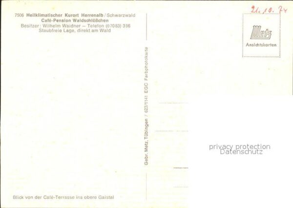 Herrenalb Bad Herrenalb Cafe Pension Waldschlösschen – Bild 2