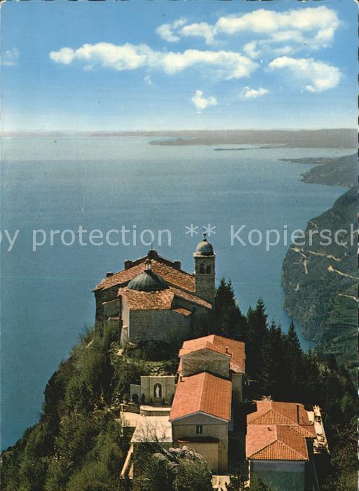 Tignale Fliegeraufnahme mit Kirche Monte Castel