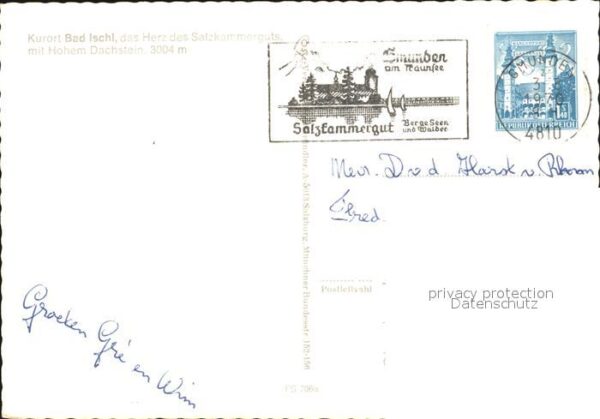 Bad Ischl Salzkammergut Fliegeraufnahme mit Hohem Dachstein – Bild 2