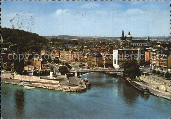 Namur sur Meuse Fliegeraufnahme Meuse