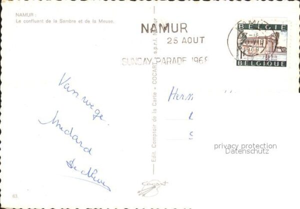 Namur sur Meuse Fliegeraufnahme Meuse – Bild 2