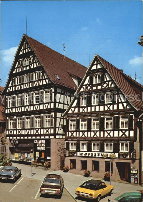 Calw Hirsau Fachwerkhäuser Marktplatz