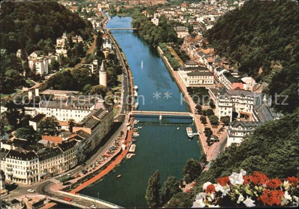 Bad Ems Fliegeraufnahme Lahnpartie mit Kurviert