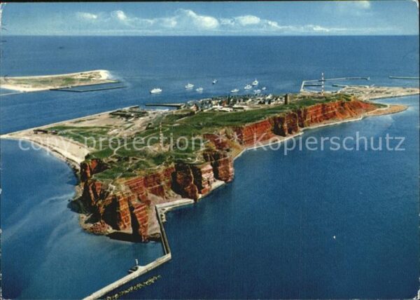 Helgoland Fliegeraufnahme Insel und Düne